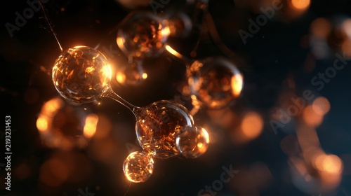 NAD+ molecule glows amber in dark cells, highlighting areas of depletion with dim light. NAD