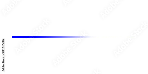 Obraz na płótnie Blue tapered straight line design graphic element isolated on transparent backgr