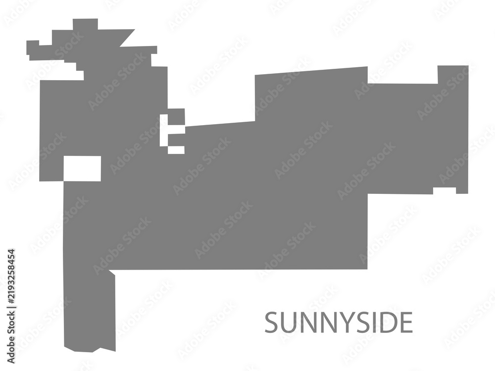 Fototapeta premium Sunnyside City Map, California, USA