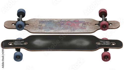 Longboard Skateboard with Modern Urban Cruising Style
