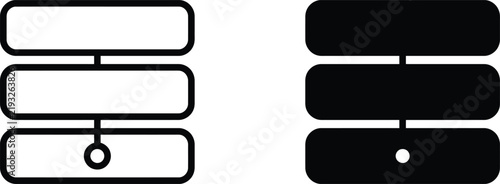 Принти на полотні A comparative analysis of two stacked rectangular forms one outlined and the oth