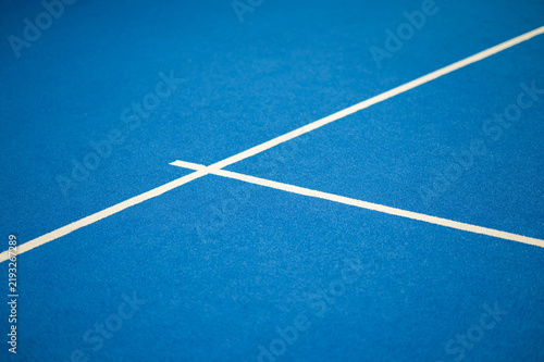 Picture of a part of interior of paddle tennis court