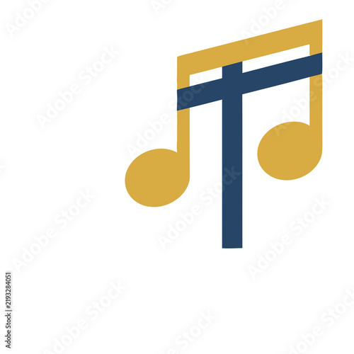 Quadro su tela Musical note symbol