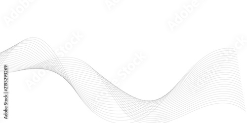 Abstract white background with flowing wavy lines, dynamic smooth curves and gradient waves, futuristic technology concept, digital frequency equalizer, editable vector illustration