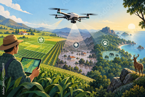 Responsible drone technology supporting farming rescue mapping