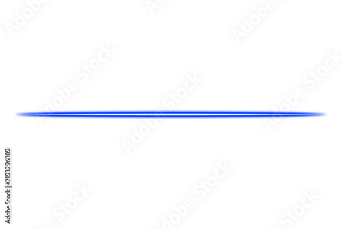 glowing blue laser beam, straight neon light streak, isolated on a transparent background