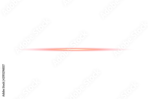 straight neon light streak, isolated on a transparent background, line