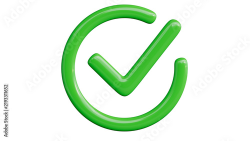 Принти на полотні Green Check Mark Symbol