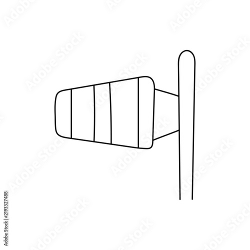 Foto Minimalist windsock line icon vector