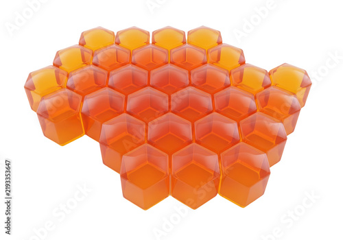 Honey comb isolated on transparent background