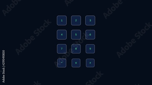 Digital Numeric Keypad with Blue Backlit Display for Security and Access Control.