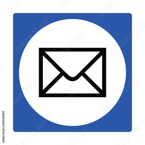 Post Icon with Stylized Mail or Envelope Symbol for Postal Services – High Quality Vectorial Stock Image