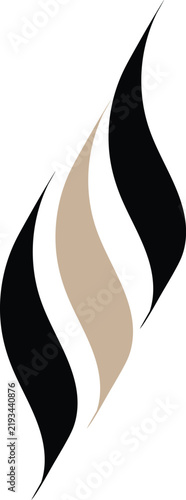 Abstract flame wave logo transparent background