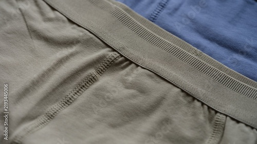 A close-up shot of men cotton underwear boxer briefs featuring an elastic waistband.