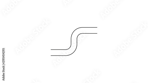Offset plumbing pipe connector line art with plumbing connector illustration construction infrastructure
