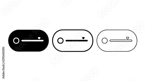 Obraz na plátne Minimalist slider bar icons set showing adjustable interface controls