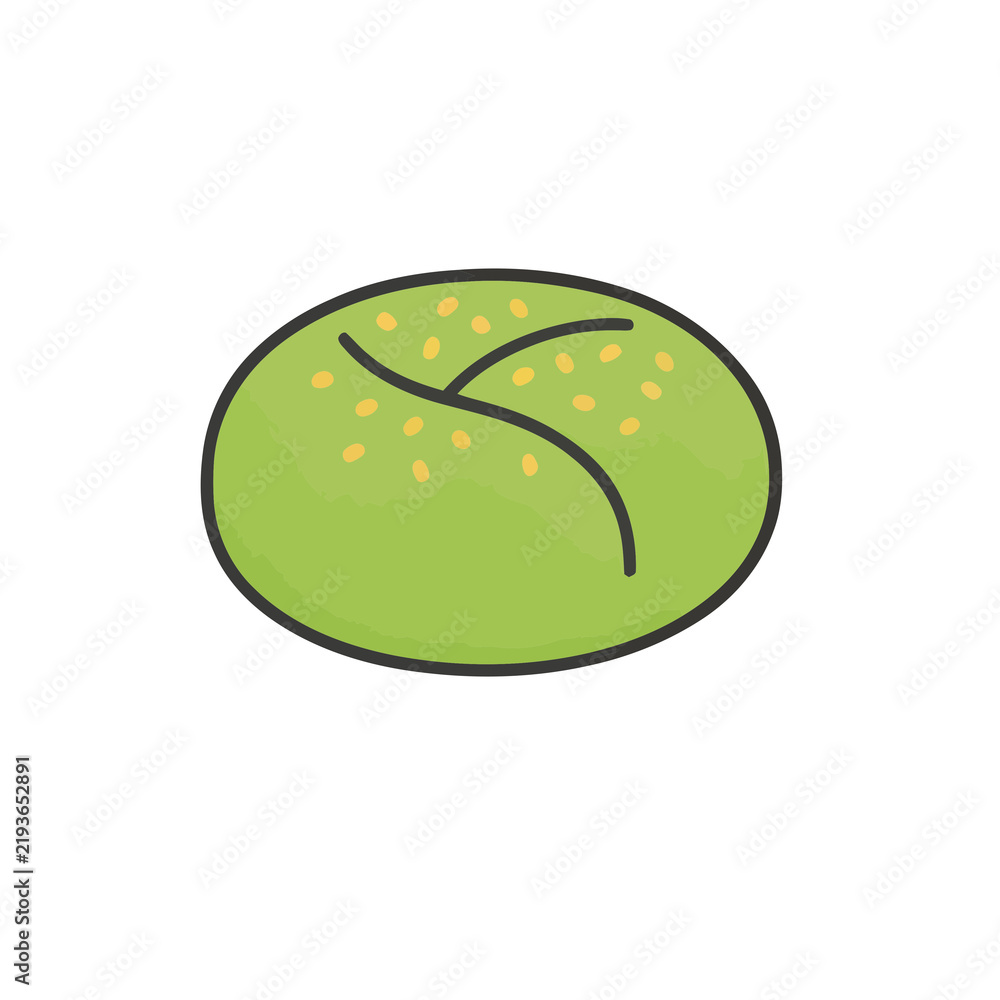 Fototapeta premium Green bun with seeds