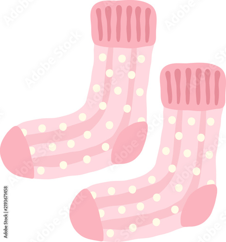 cute fall winter knitting socks holiday outfits fashion vector illustration