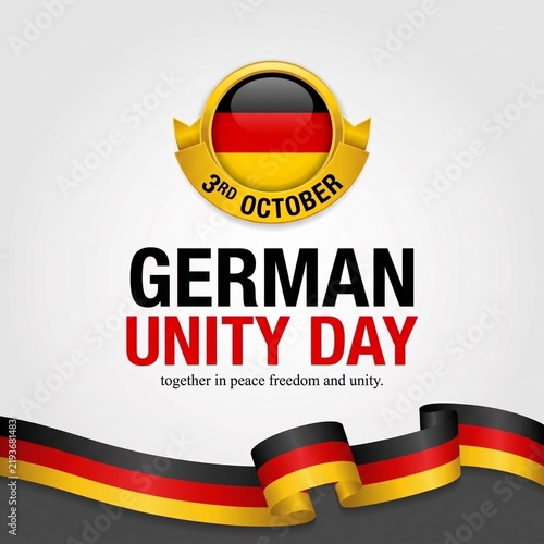 German Unity Day 3rd October Patriotic Vector Banner