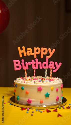 happy birthday. White tone