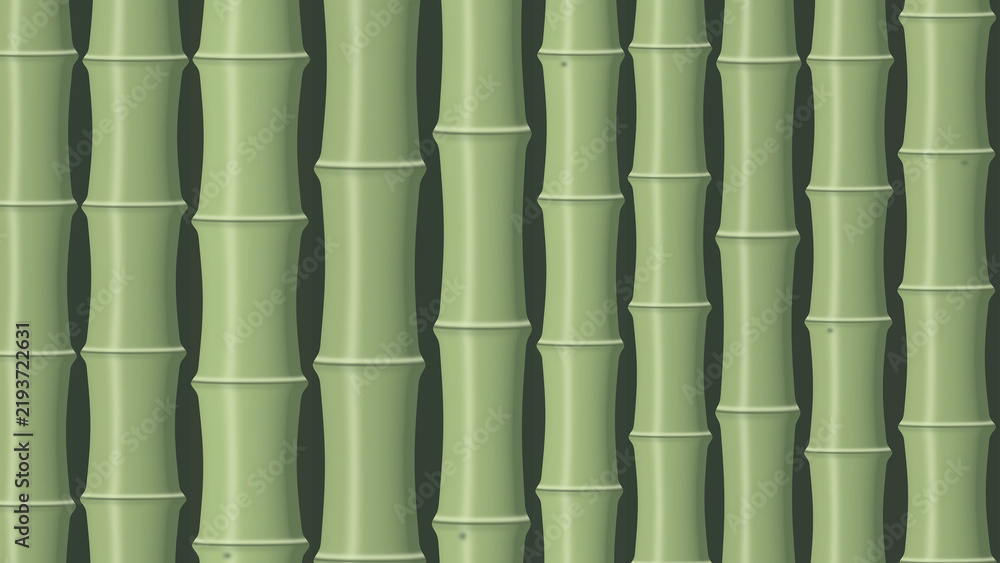 Obraz premium Green bamboo stalks pattern