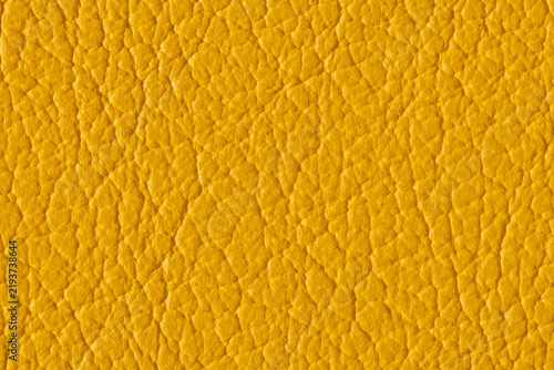 Yellow leather texture background with fine grain and natural pattern