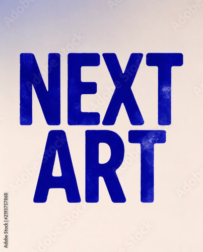Minimal Art Poster with Bold Blue Typography