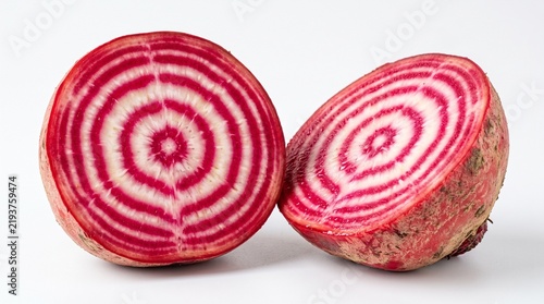 Obraz na płótnie Sliced striped beetroot