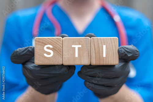 Quadro su tela Concept of STI Sexually Transmitted Infections