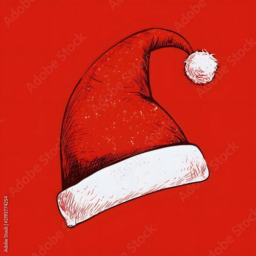 Red Santa hat illustration for the holiday season.