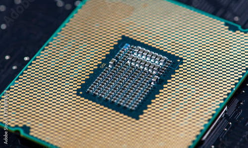 Fotografie Processor on pcb surface