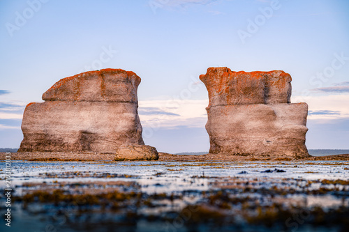 Wonderful Mingan archipelago monoliths at dusk on a summer evening, Côte-Nord, Quebec, Canada