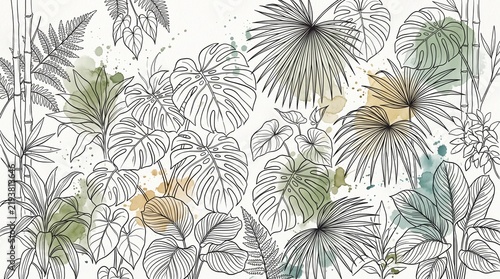 Jungle line art