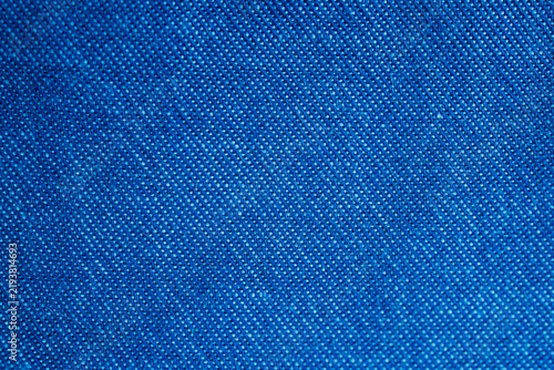 Obraz na plátně Blue woven fabric texture with diagonal twill weave
