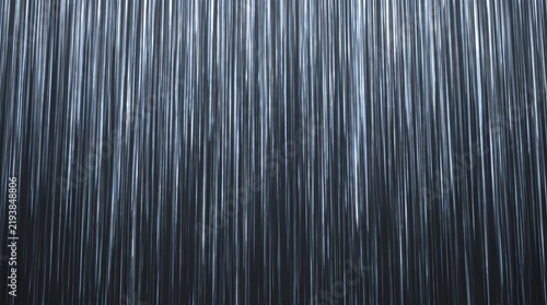 Silver rain streaks descend in a dark atmospheric setting