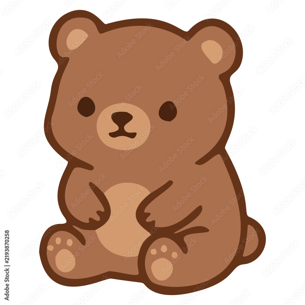Fototapeta premium Little Brown Bear Sitting