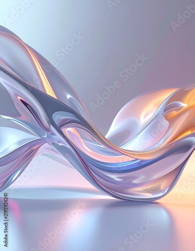 Vibrant abstract wave with glowing neon reflections.