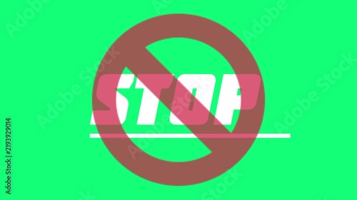 No Symbol on Bright Green Background