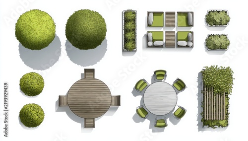 A high angle perspective showcases diverse vibrant green trees and foliage forming an interesting natural abstract pattern overhead