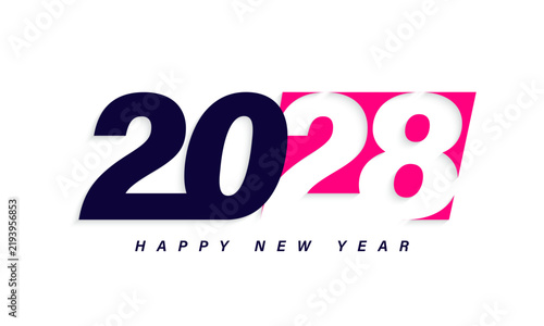2028 happy new year background design.