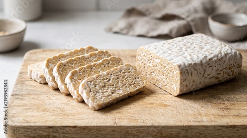 Whole grain bread tempeh traditional Indonesian food