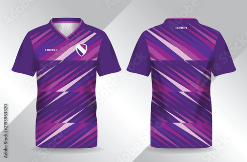 abstract purple and blue sport jersey for football and soccer shirt template