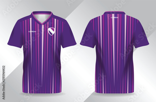 abstract purple and blue sport jersey for football and soccer shirt template