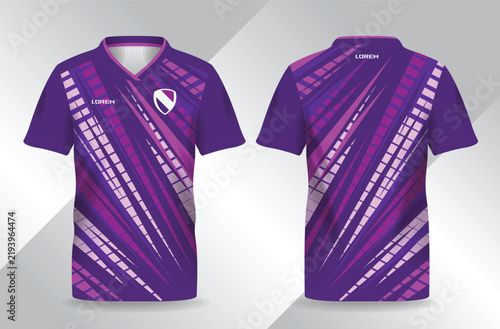 abstract purple and blue sport jersey for football and soccer shirt template