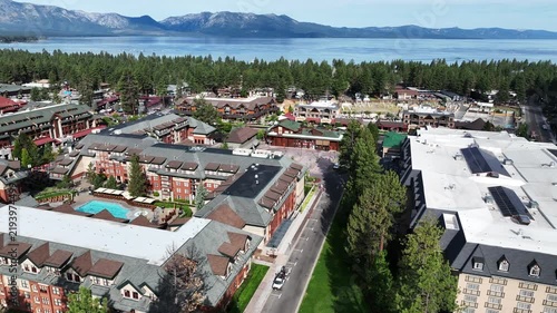 Lake Tahoe, California, from a UAV Drone looking at