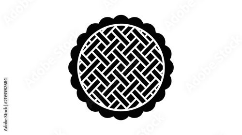 Vector illustration of lattice pie icon, simple style on a transparent background