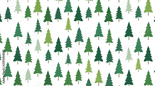 template of Cypress tree pattern with flat clean shape design