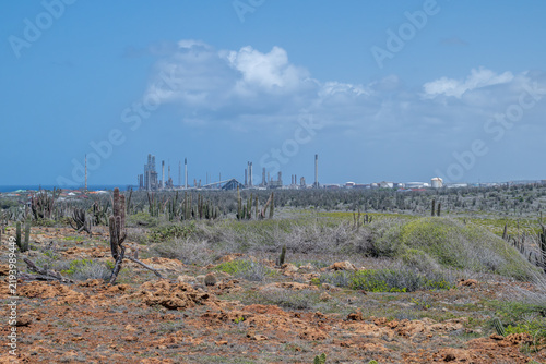 Seroe Colorado colony, Aruba with refinery