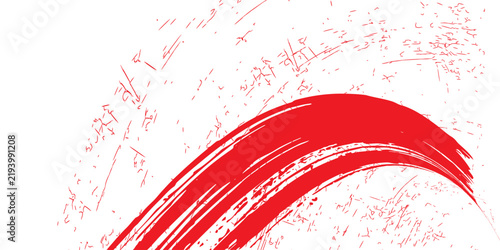 Red white brush stroke pattern car sticker abstract banner sporty lines red white color combination brush stroke pattern grunge motorsport racing design. Eps 10.
