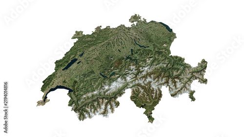 Obraz na płótnie Switzerland Map